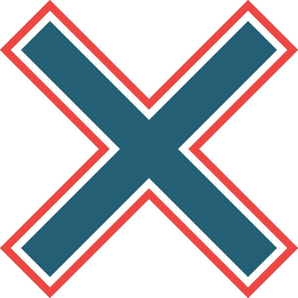 Reject Vector Glyph Two Color Icon For Personal And Commercial Use.