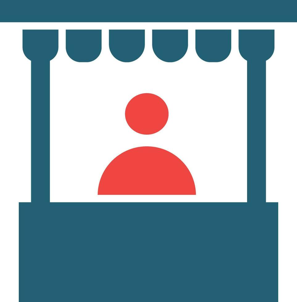 Shop Assistant Vector Glyph Two Color Icon For Personal And Commercial Use.