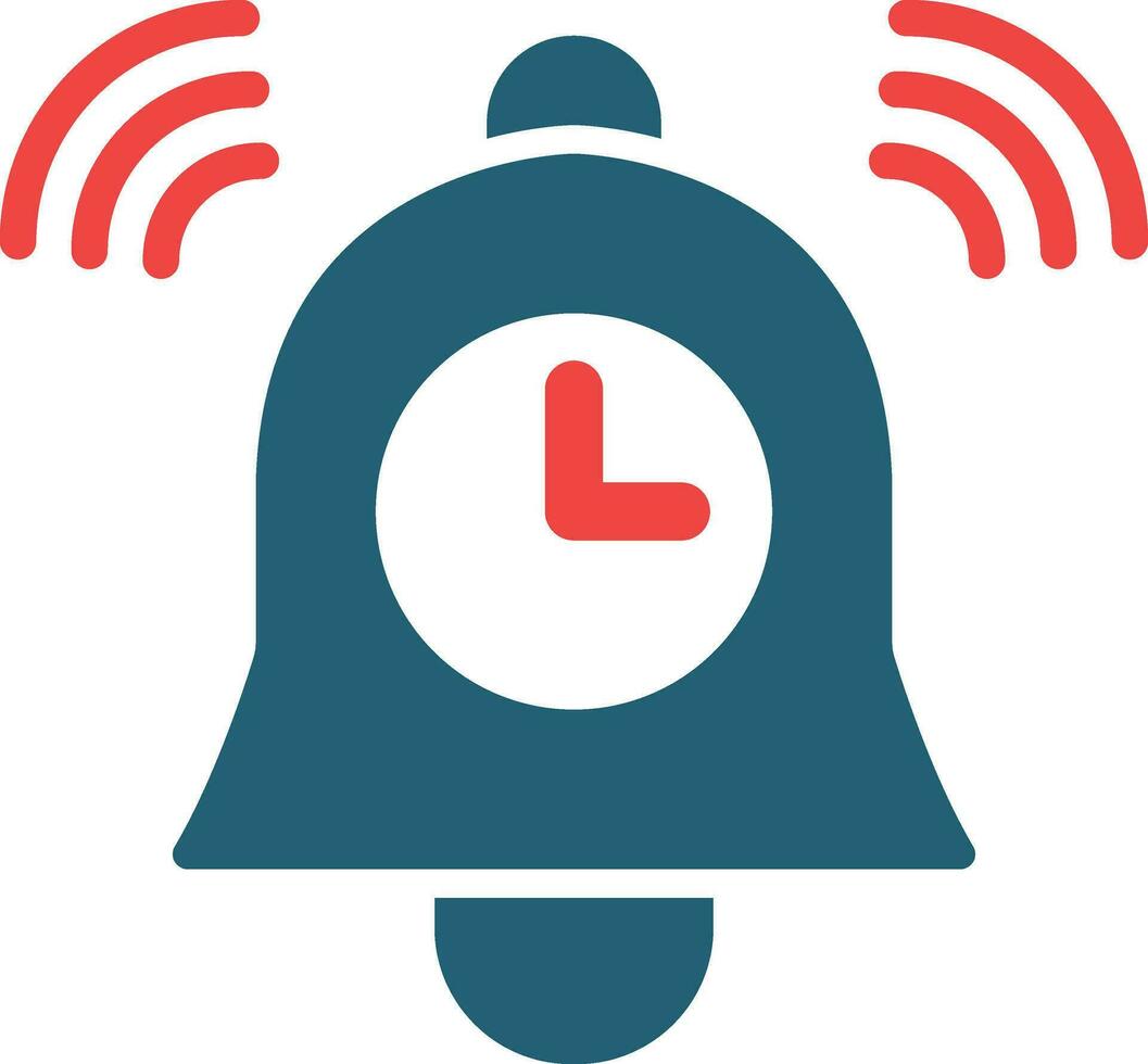 Reminder Glyph Two Color Icon For Personal And Commercial Use. vector