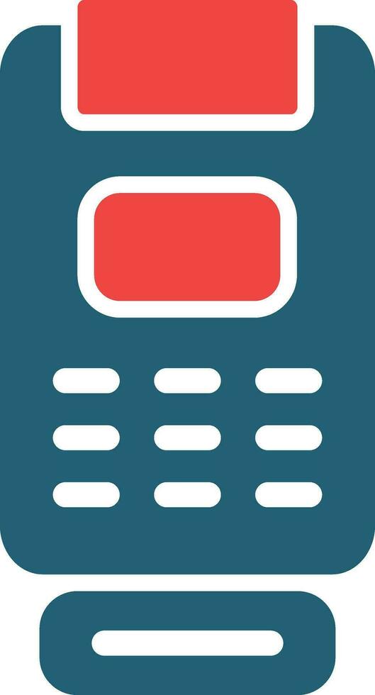 Card Reader Glyph Two Color Icon For Personal And Commercial Use. vector