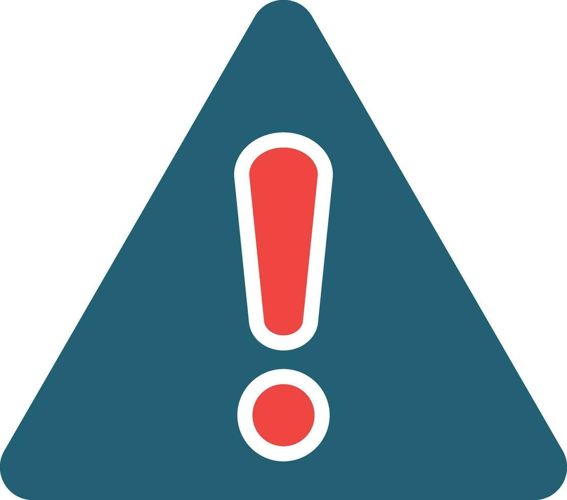 Warning Glyph Two Color Icon For Personal And Commercial Use. vector