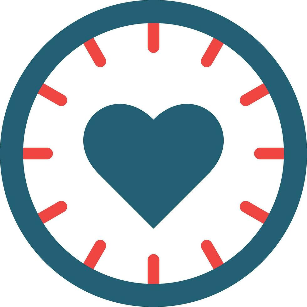 Favourite Time Glyph Two Color Icon For Personal And Commercial Use. vector