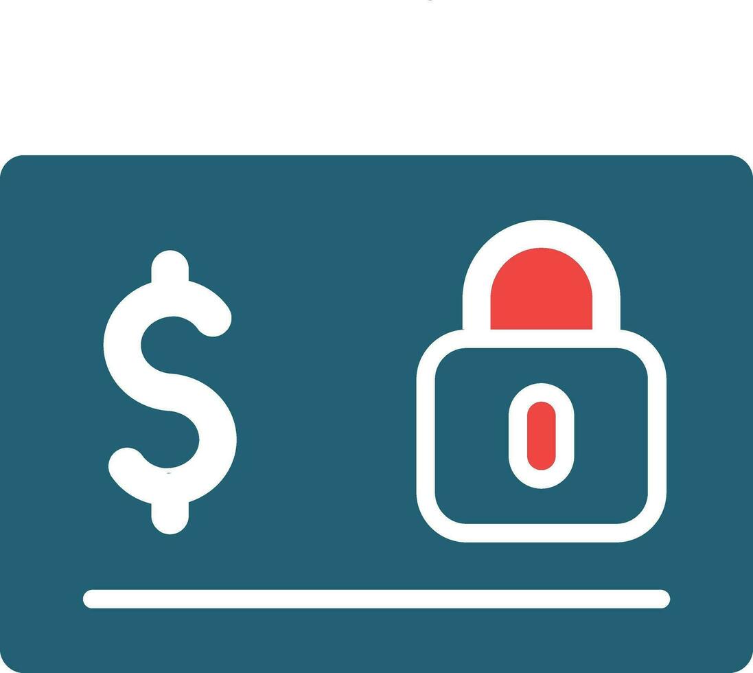 Secure Payment Glyph Two Color Icon For Personal And Commercial Use. vector