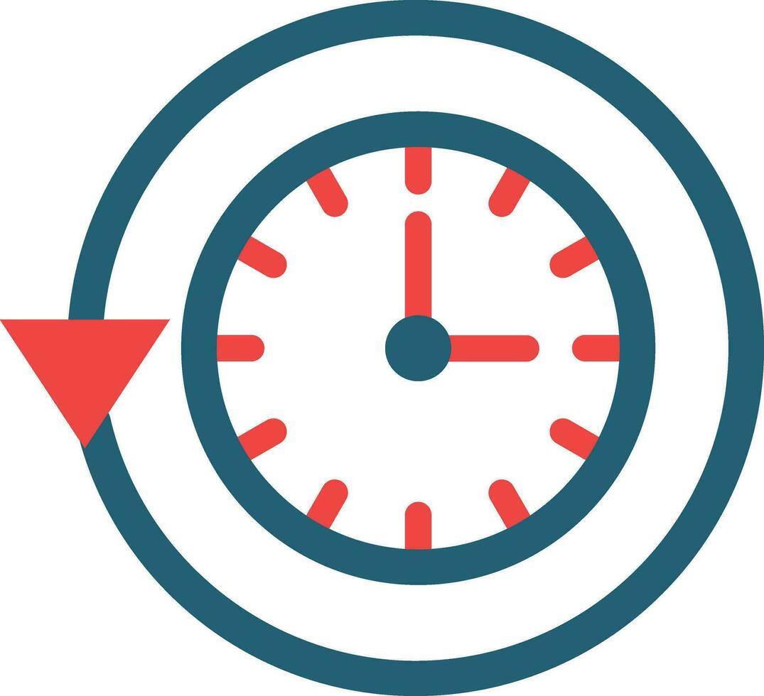 Track Of Time Glyph Two Color Icon For Personal And Commercial Use. vector