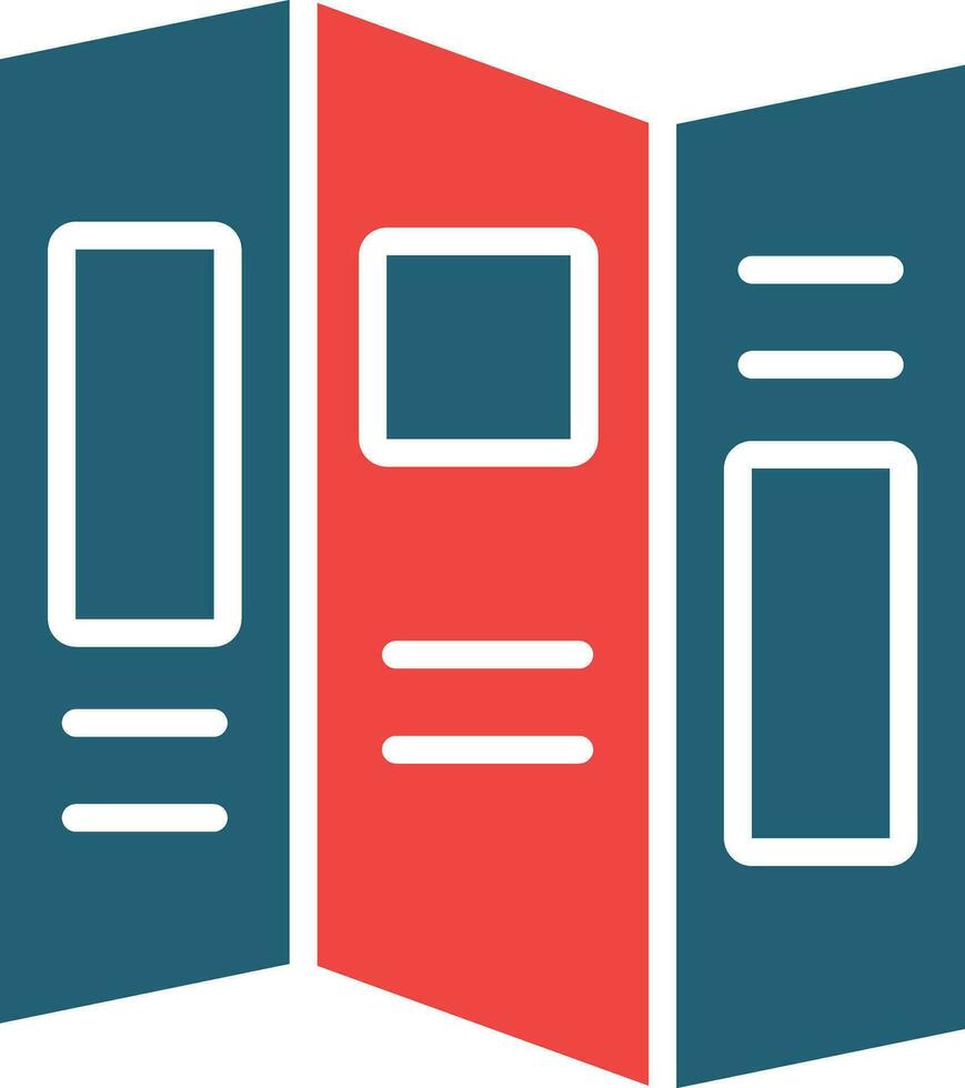 Brochure Glyph Two Color Icon For Personal And Commercial Use. vector