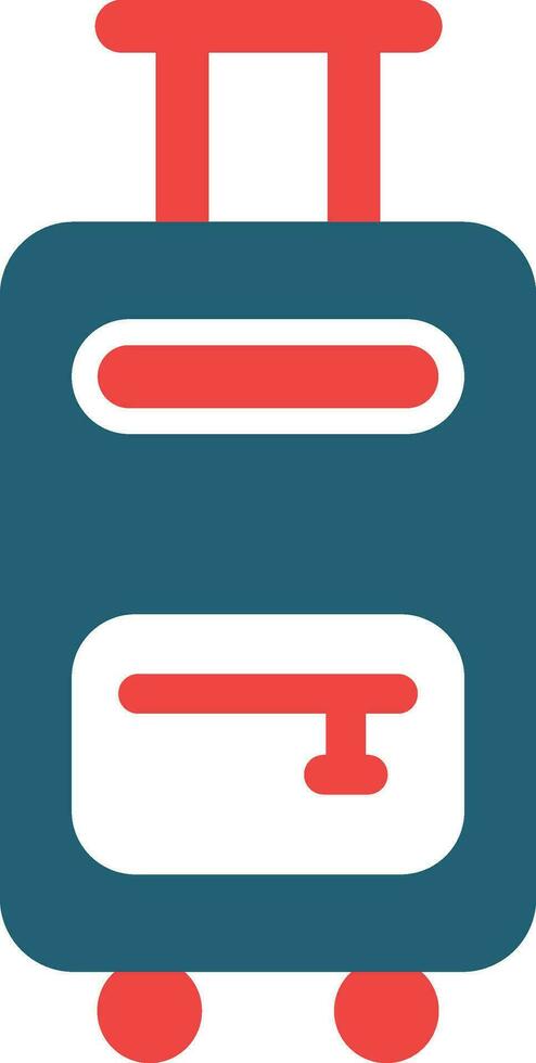 Luggage Glyph Two Color Icon For Personal And Commercial Use. vector