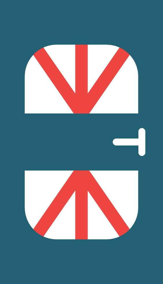 Door Glyph Two Color Icon For Personal And Commercial Use. vector