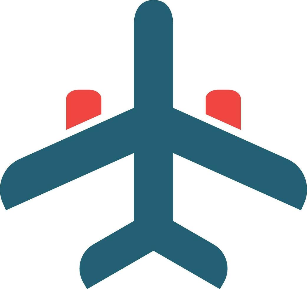 Plane Glyph Two Color Icon For Personal And Commercial Use. vector