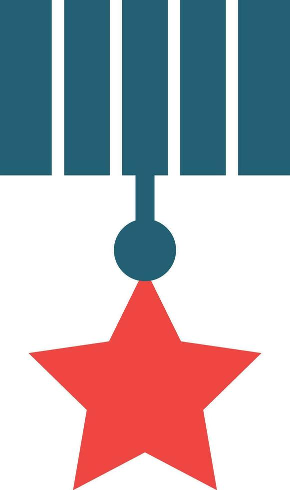 Star Medal Glyph Two Color Icon For Personal And Commercial Use. vector