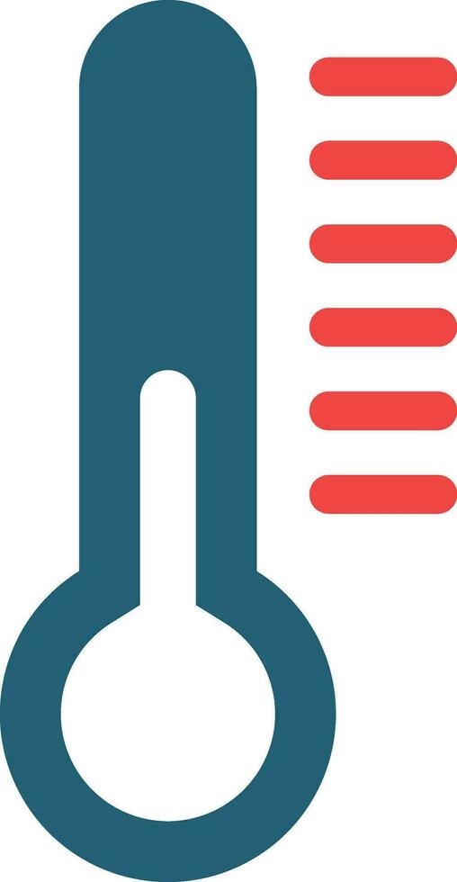 Temperature Glyph Two Color Icon For Personal And Commercial Use. vector
