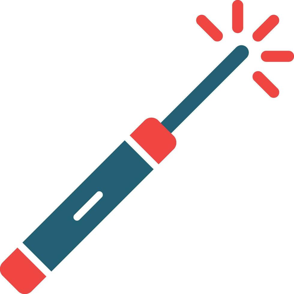Laser Pen Glyph Two Color Icon For Personal And Commercial Use. vector