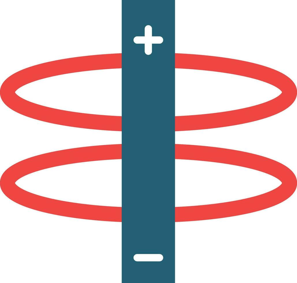 Electromagnetic Glyph Two Color Icon For Personal And Commercial Use. vector