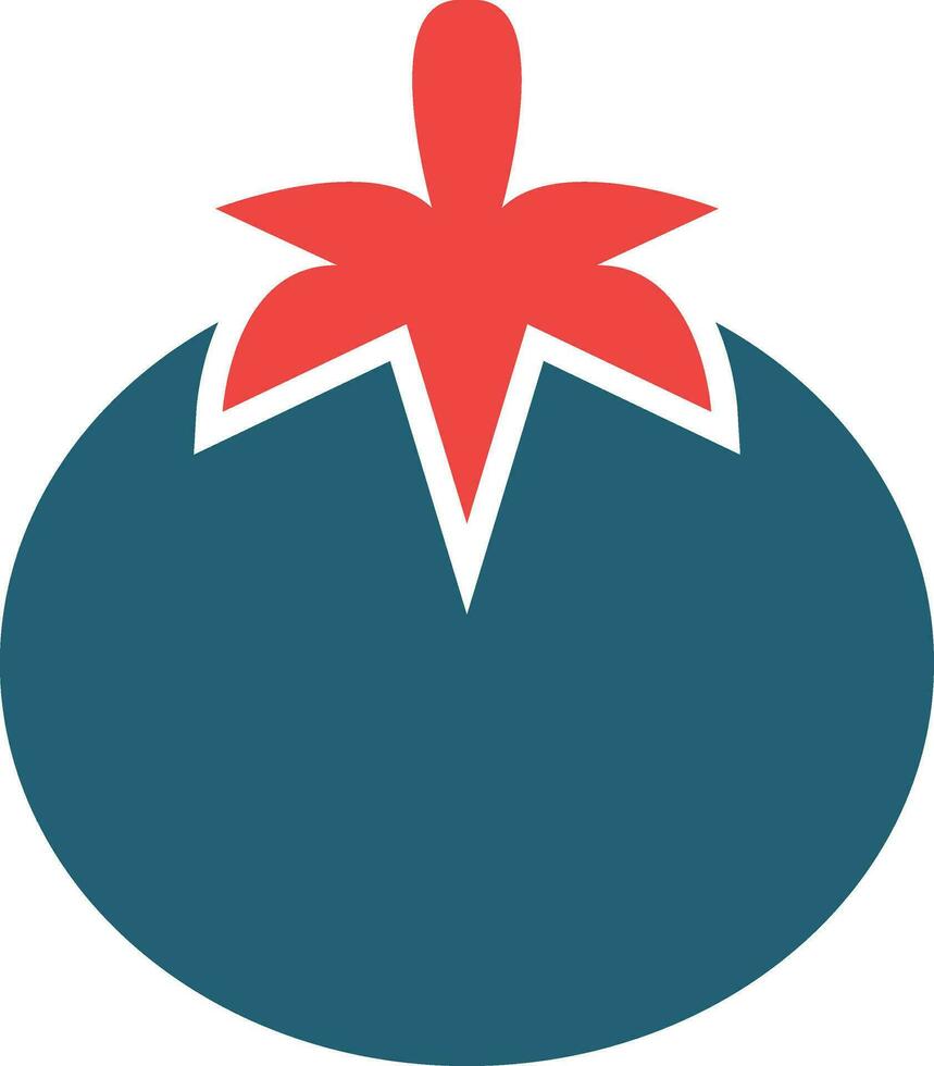 Tomato Glyph Two Color Icon For Personal And Commercial Use. vector