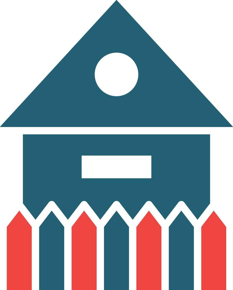 Farmhouse Glyph Two Color Icon For Personal And Commercial Use. vector