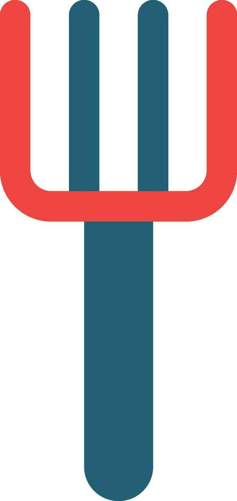 Pitchfork Glyph Two Color Icon For Personal And Commercial Use. vector