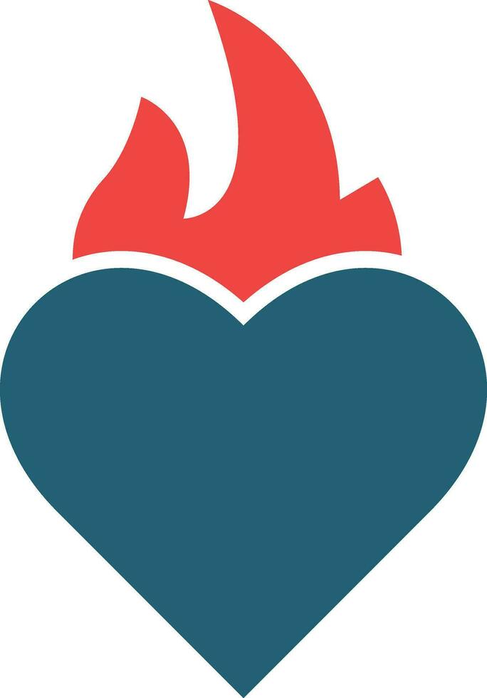 Passion Glyph Two Color Icon For Personal And Commercial Use. vector