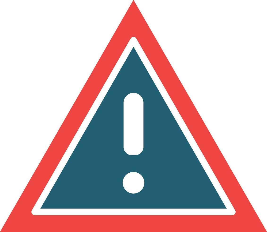 Warning Glyph Two Color Icon For Personal And Commercial Use. vector