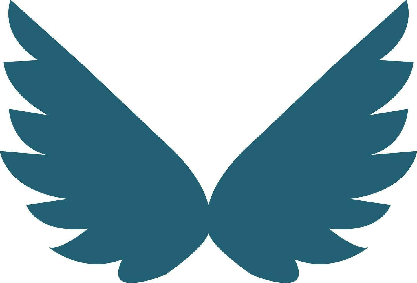 Wings Glyph Two Color Icon For Personal And Commercial Use. vector