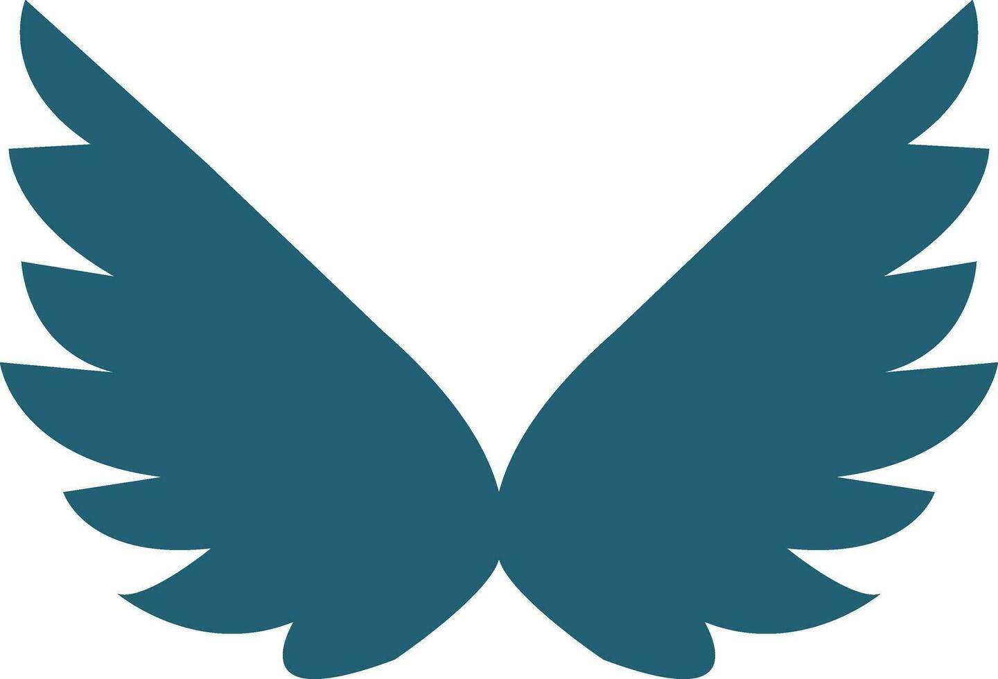 Wings Glyph Two Color Icon For Personal And Commercial Use. vector