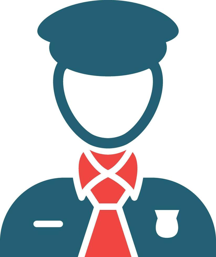 Police Glyph Two Color Icon For Personal And Commercial Use. vector