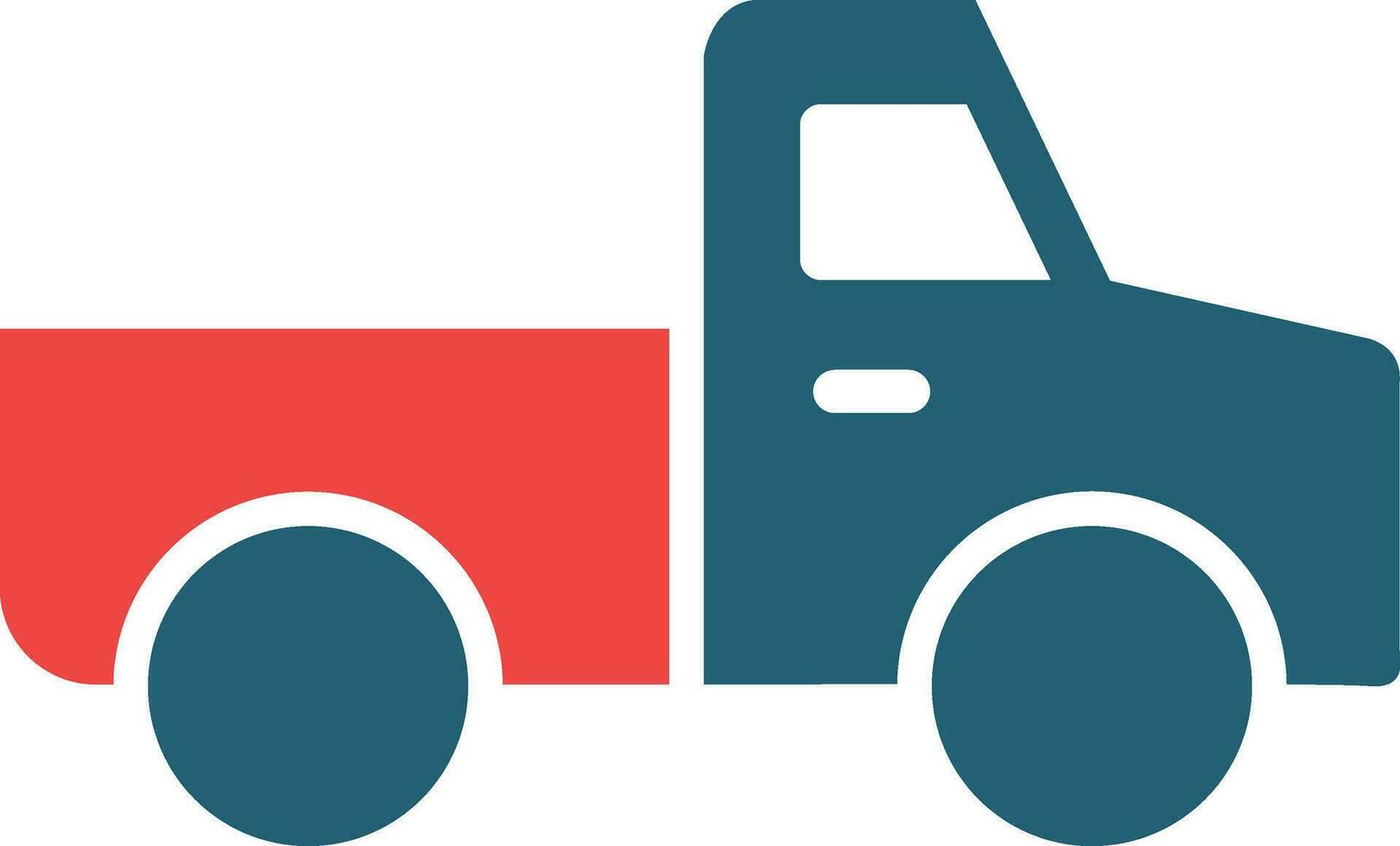 Pickup Truck Glyph Two Color Icon For Personal And Commercial Use. vector