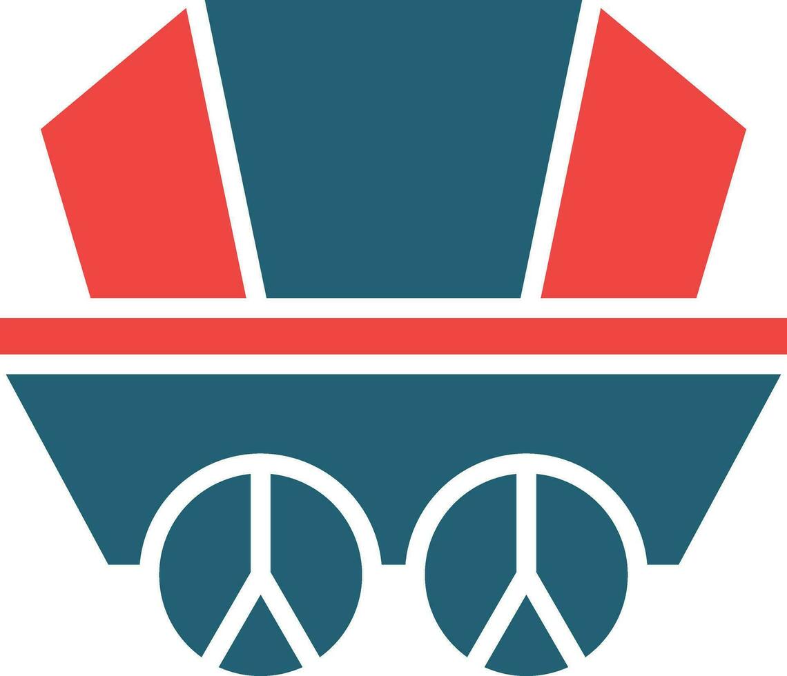 Wagon Glyph Two Color Icon For Personal And Commercial Use. vector