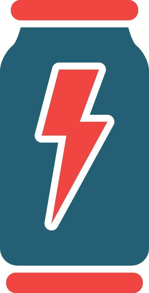 Energy Drink Glyph Two Color Icon For Personal And Commercial Use. vector