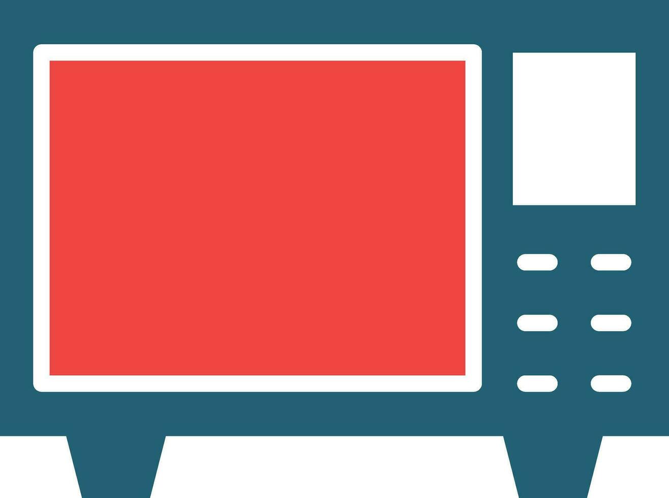 Microwave Glyph Two Color Icon For Personal And Commercial Use. vector