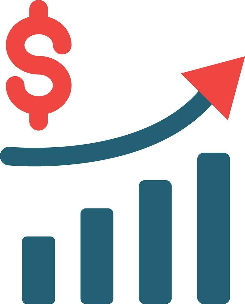 Economics Glyph Two Color Icon For Personal And Commercial Use. vector