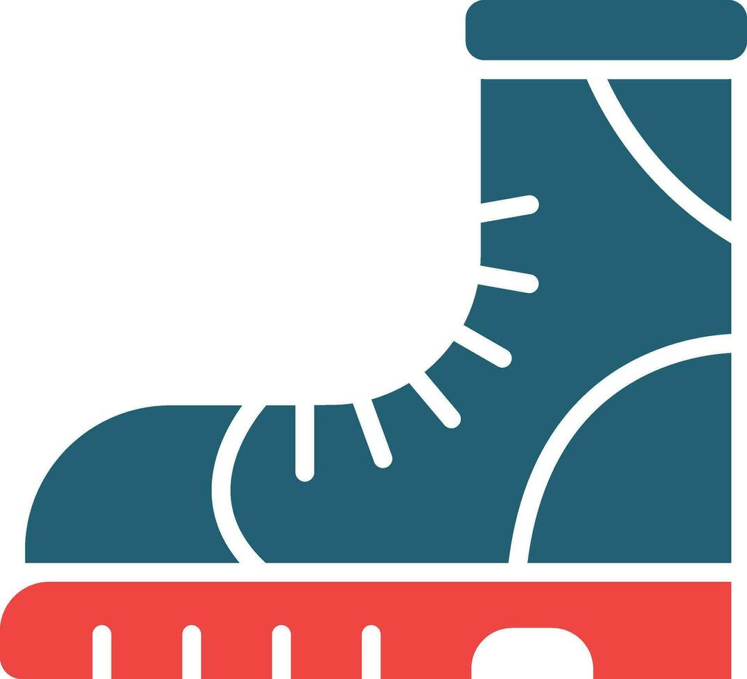 Boot Glyph Two Color Icon For Personal And Commercial Use. vector