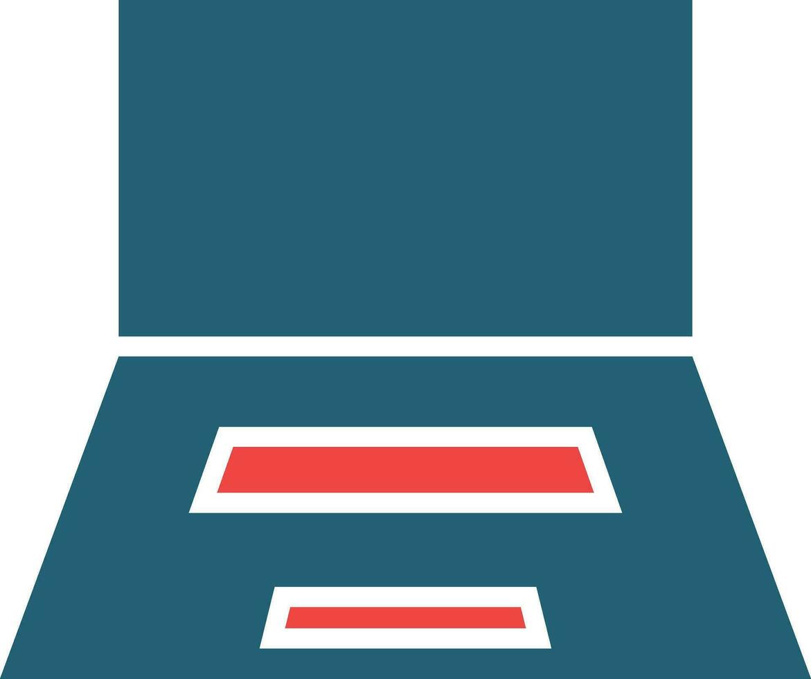 Laptop Glyph Two Color Icon For Personal And Commercial Use. vector