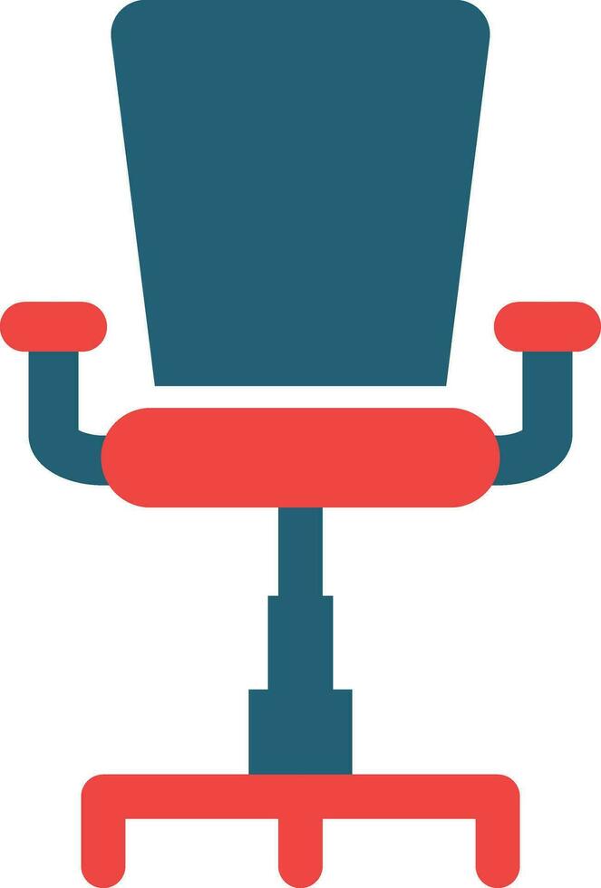 Desk Chair Glyph Two Color Icon For Personal And Commercial Use. vector