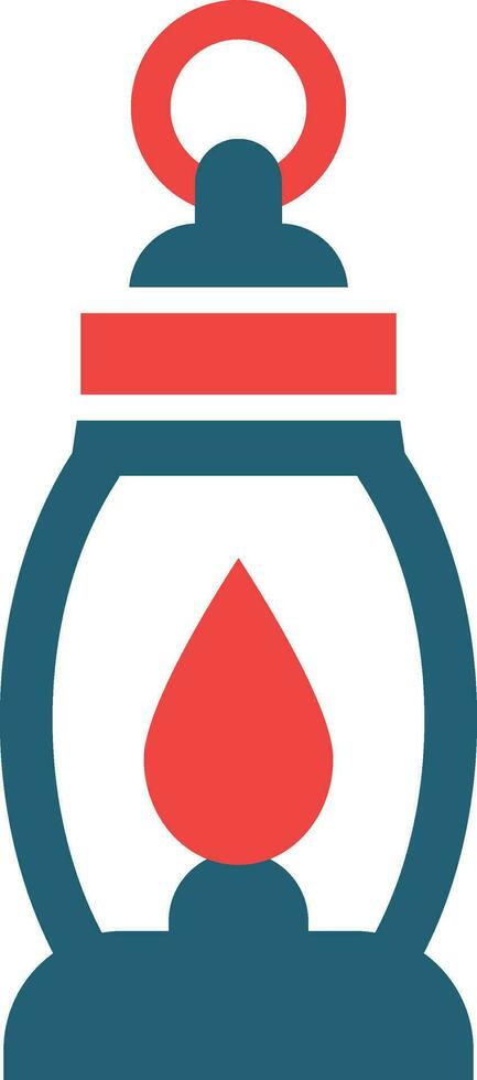 Gas Lamp Glyph Two Color Icon For Personal And Commercial Use. vector