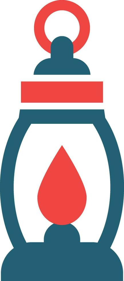 Gas Lamp Glyph Two Color Icon For Personal And Commercial Use. vector