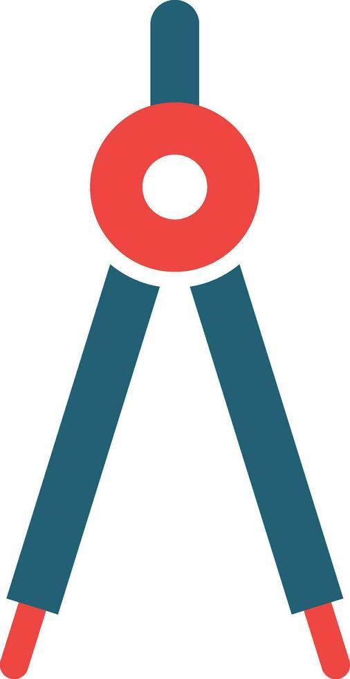 Drawing Compass Glyph Two Color Icon For Personal And Commercial Use. vector