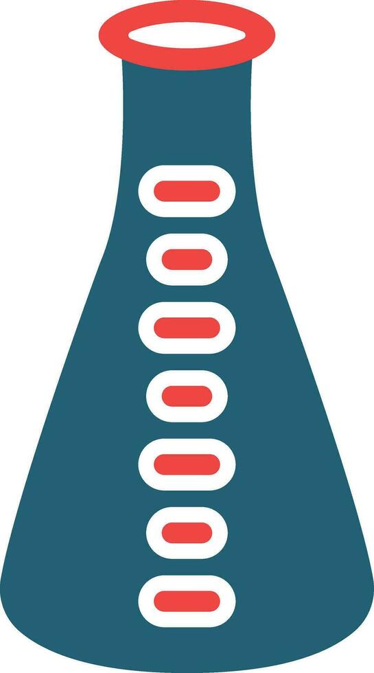Flask Glyph Two Color Icon For Personal And Commercial Use. vector