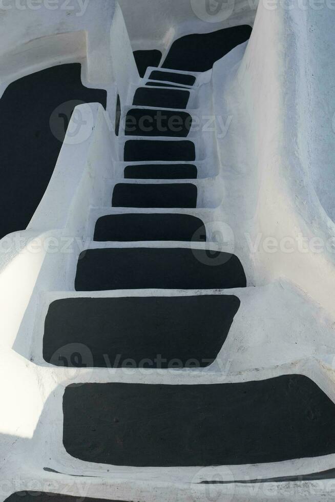 escalera en santorini isla, Grecia foto