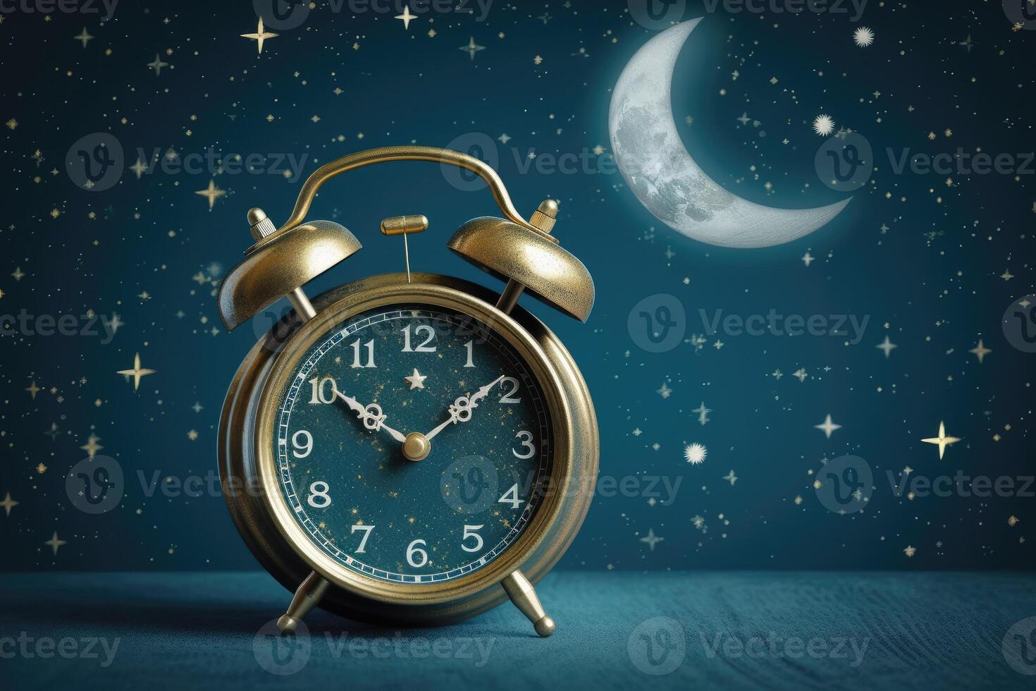 Colorful alarm clock. Time management concept. photo