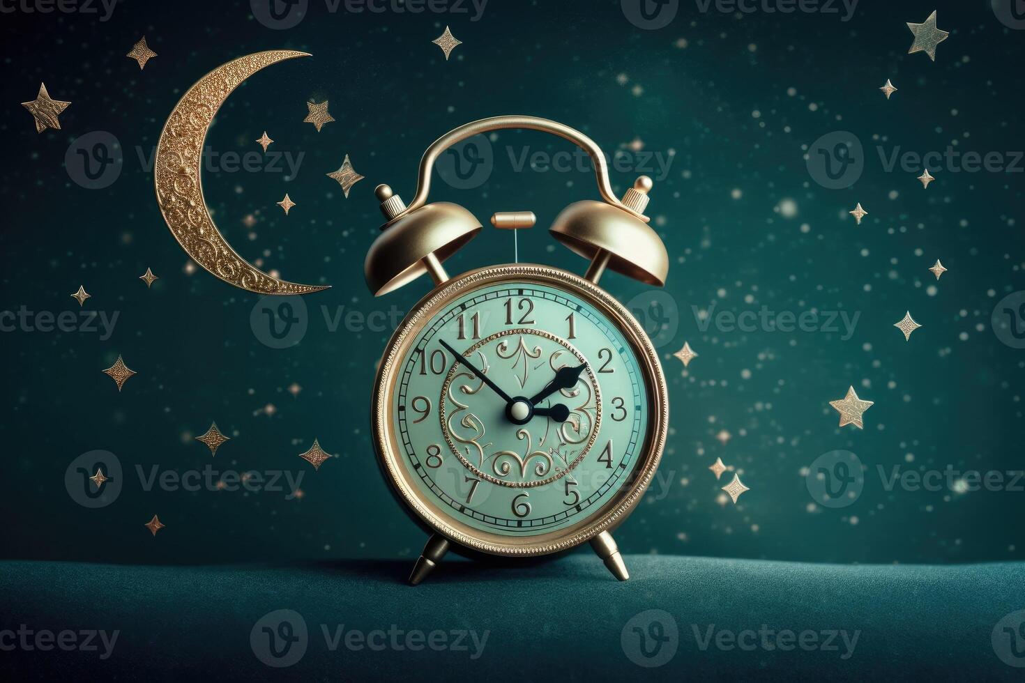 Colorful alarm clock. Time management concept. photo