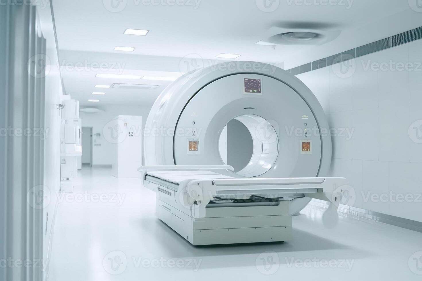 CT Scan. Magnetic Resonance Imaging Machine. Computerized Axial Tomography Scan. X-ray Computed CAT Medical and Science Equipment. photo
