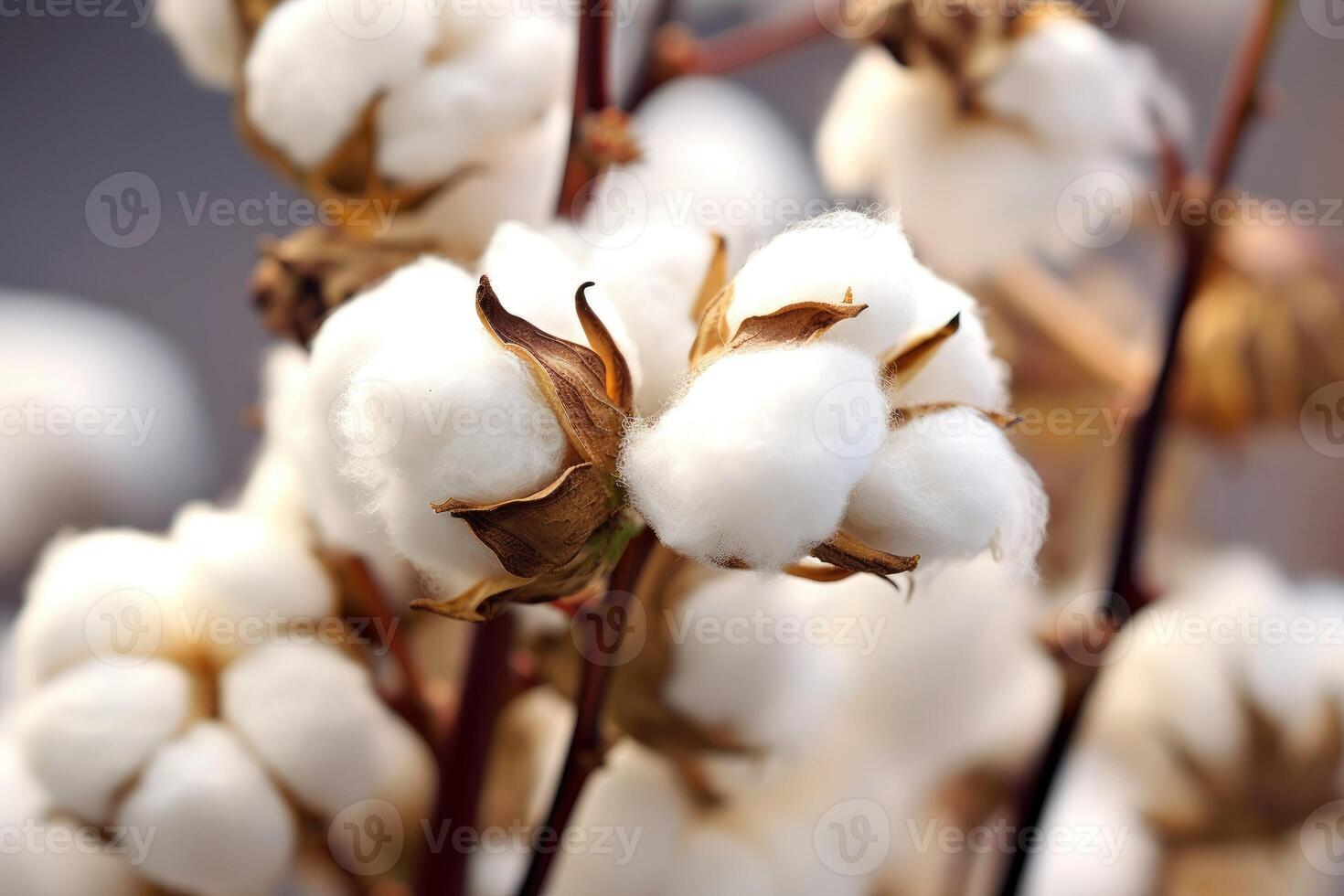 algodón brotes en el campo. generativo ai foto