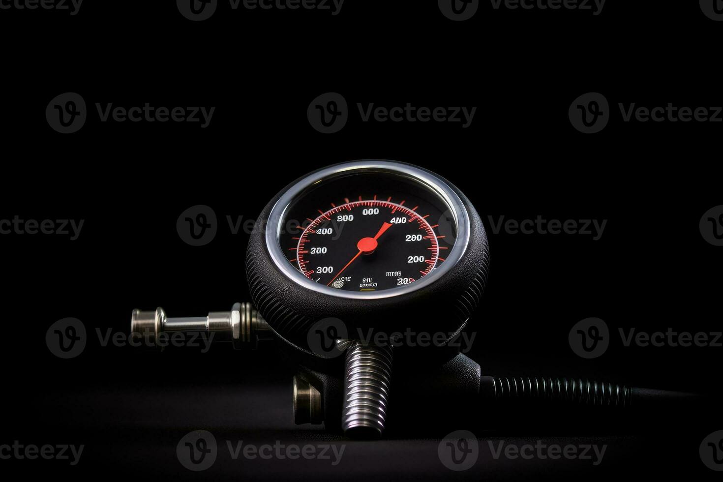 Tire air pressure gauge. Generative AI photo