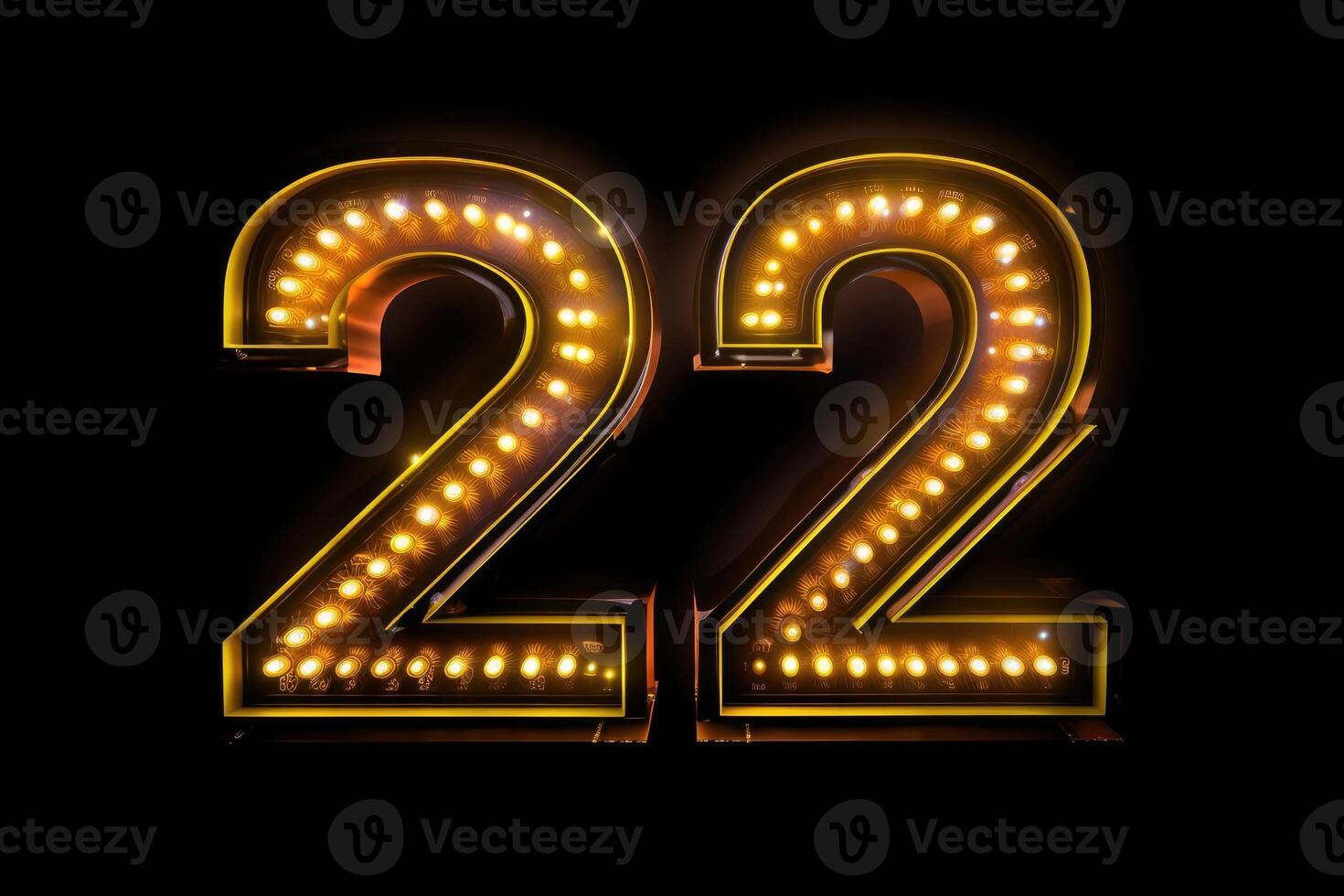 Abstract colorful number 22 logo design template. photo