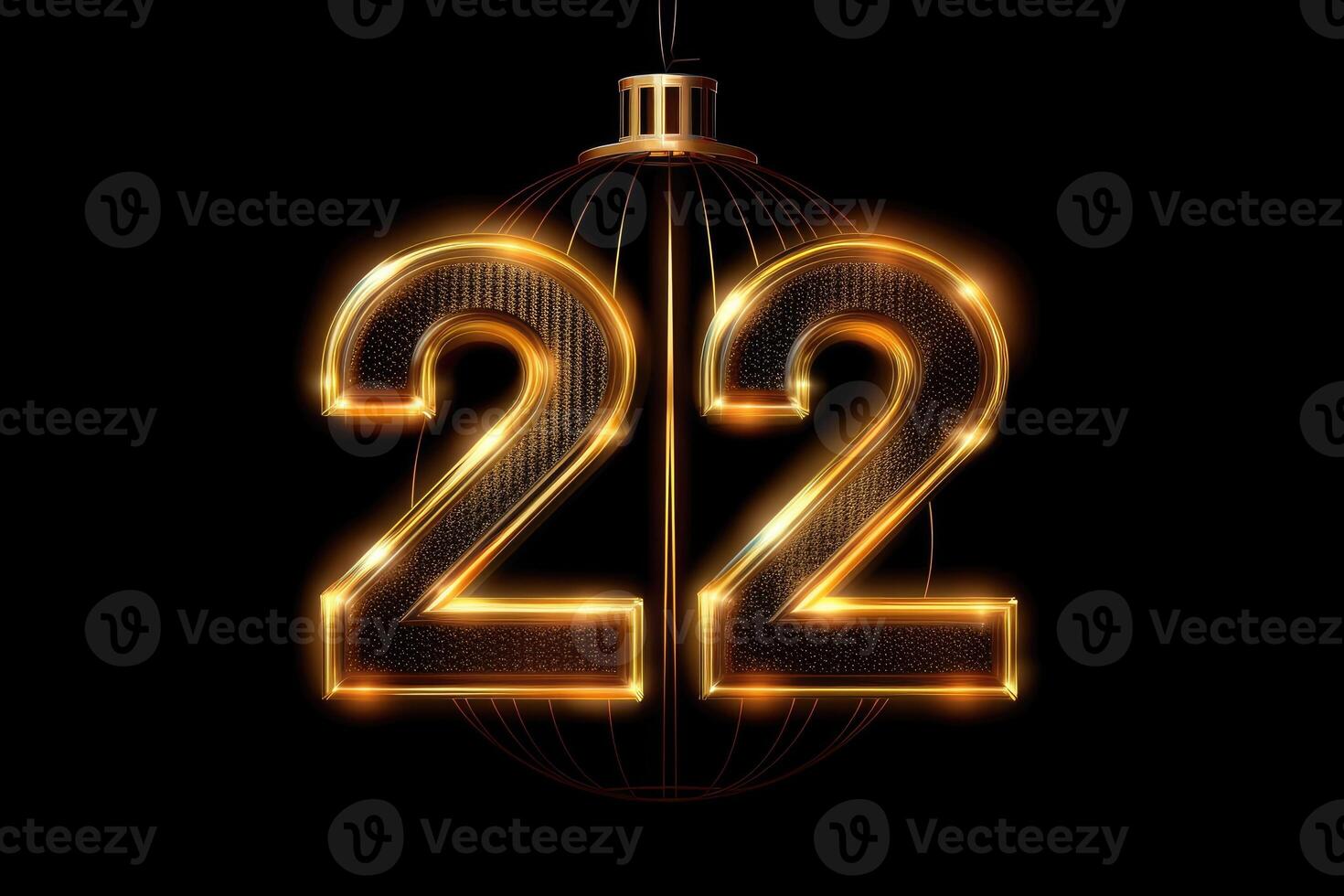 Abstract colorful number 22 logo design template. photo
