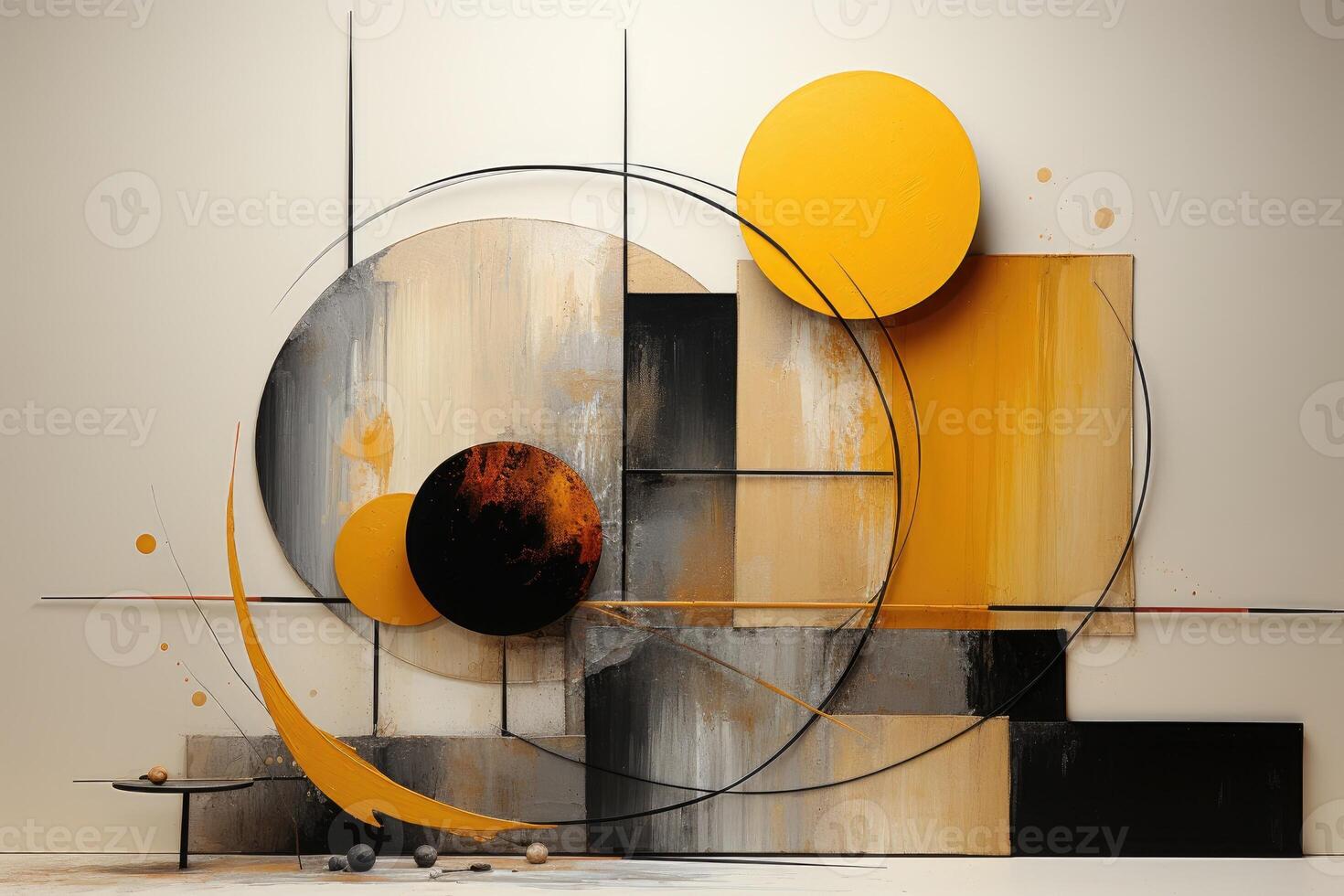 Modern abstract wall decor. photo