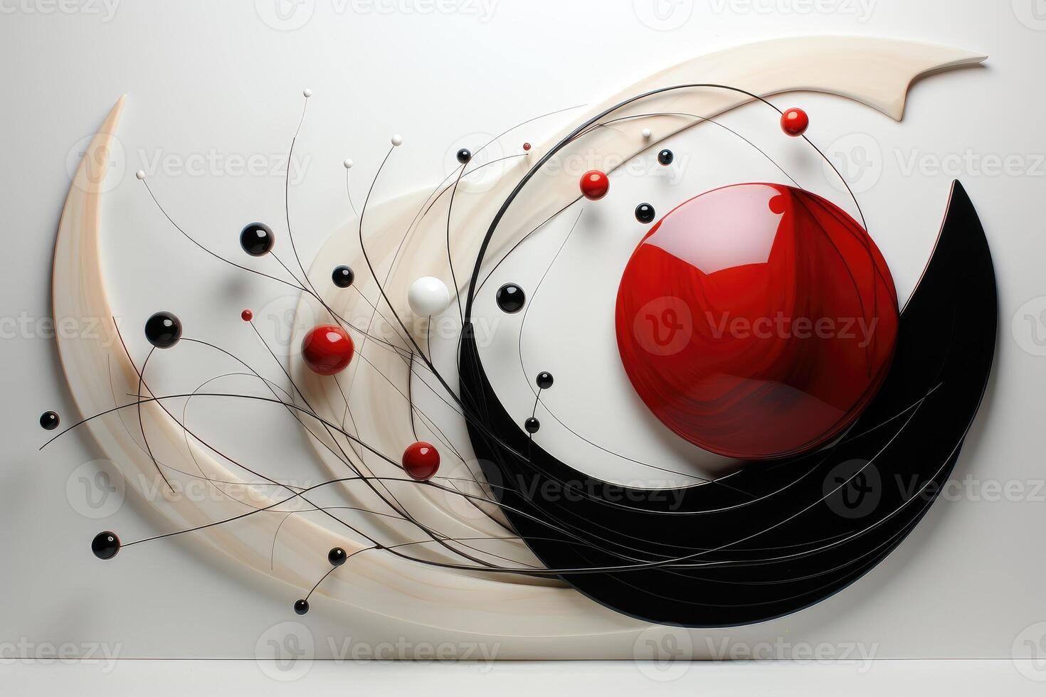 Modern abstract wall decor. photo