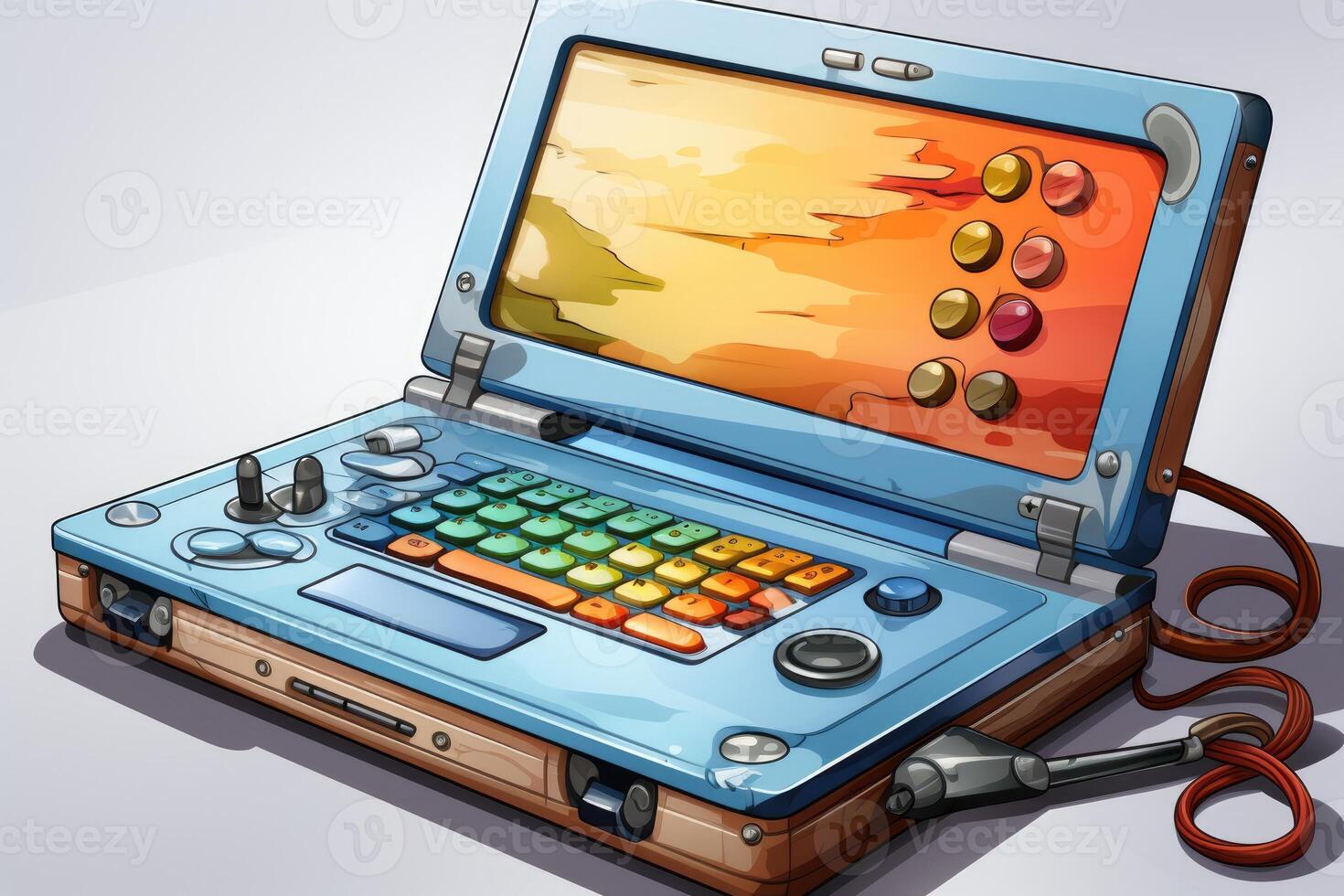 Cartoon computer for gaming. photo