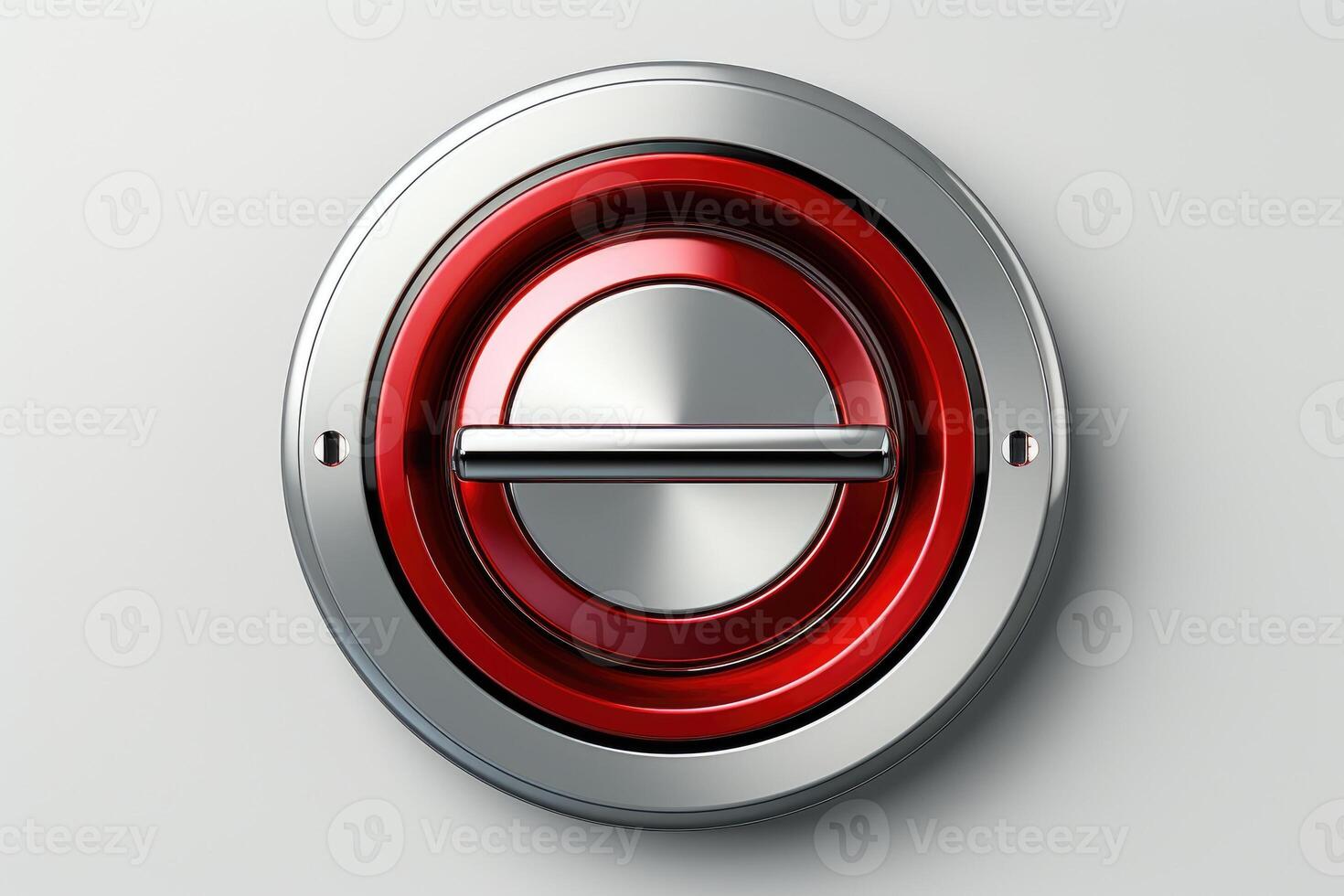 Button design, metal power button. photo
