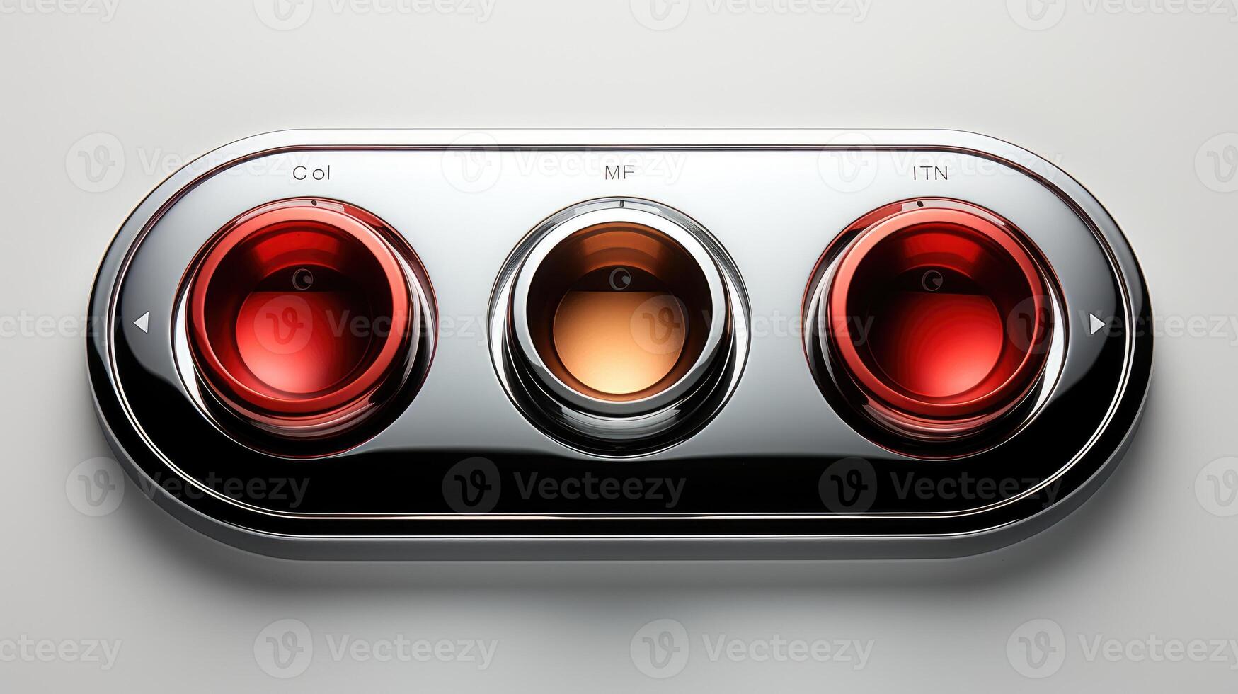 Button design, metal power button. photo