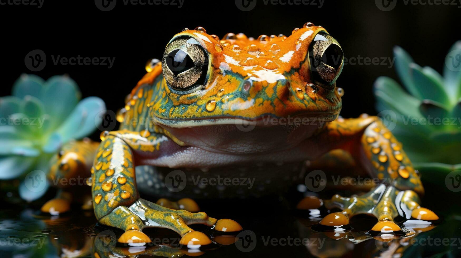 Frog created using AI Generative photo